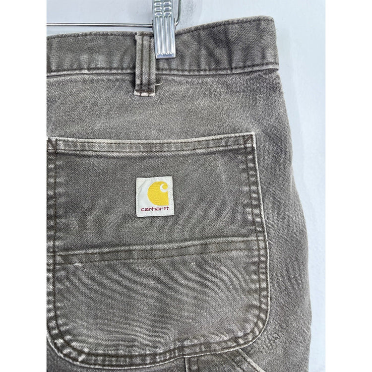 Men’s Carhartt Relaxed Fit Brown Carpenter Pants Size 36x32