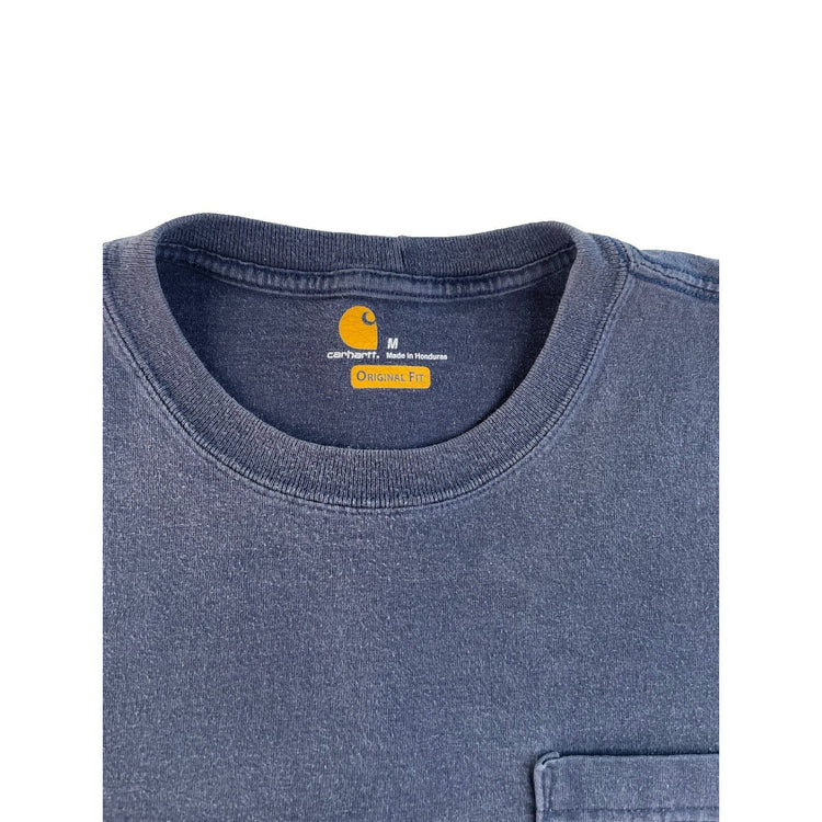 Mens Carhartt Basic Solid Dark Blue Pocket T-Shirt Size N