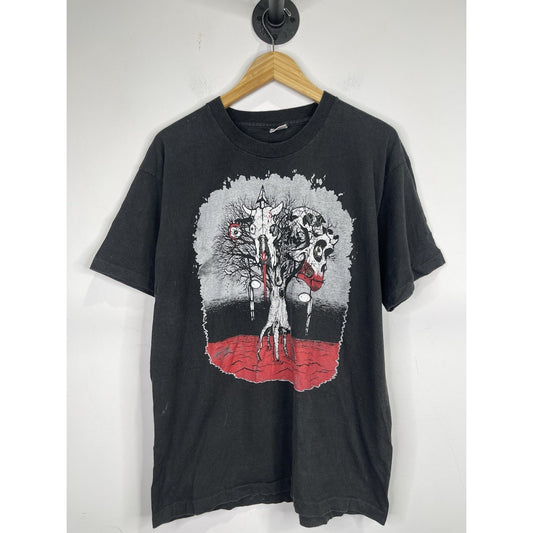 Vintage Dead Horse Texas Tour Farm 666 Black T-shirt Size X-Large