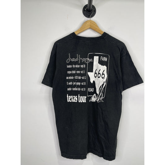 Vintage Dead Horse Texas Tour Farm 666 Black T-shirt Size X-Large