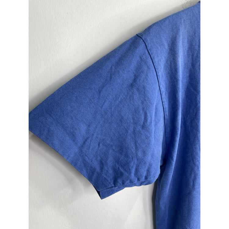 Adult Vintage 90s Sesame Street Elmo Embroidered T Shirt Blue Single Stitch Sz M