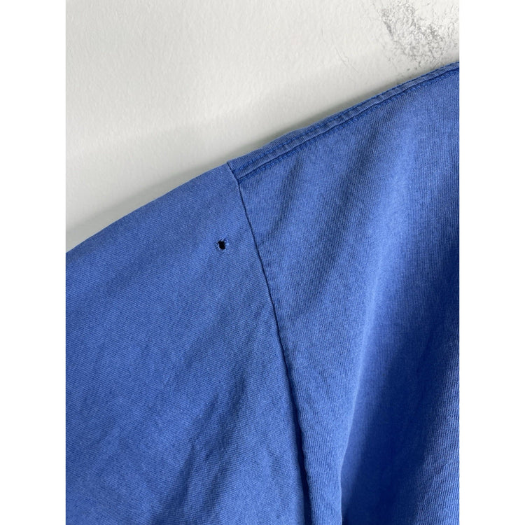 Adult Vintage 90s Sesame Street Elmo Embroidered T Shirt Blue Single Stitch Sz M