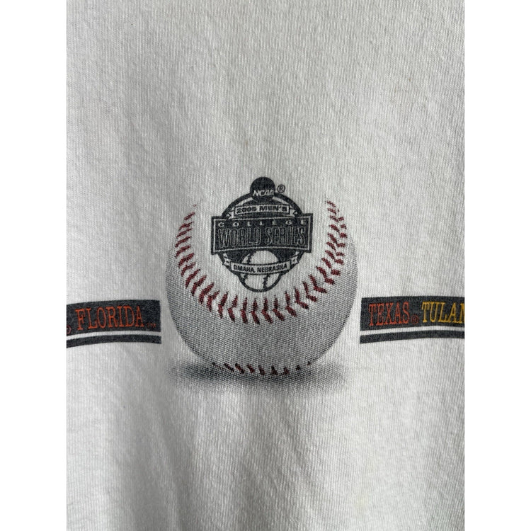 Men’s Vintage 2005 White NCAA College World Series Sz Medium