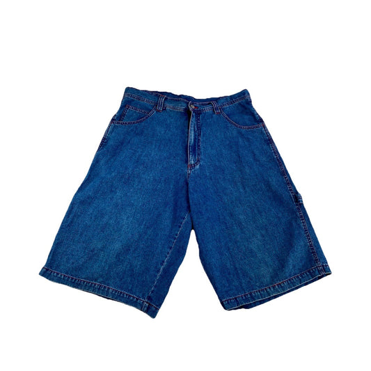 Men’s 90s Vintage Platinum Blue Baggy Denim Jorts Size 38x14