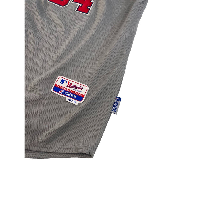 Mens Majestic Washington Nationals Bryce Harper #34 Gray Jersey Size 52