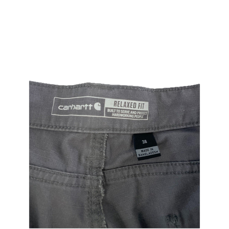 Mens Carhartt Gray Relaxed Fit Cargo Shorts Size 36