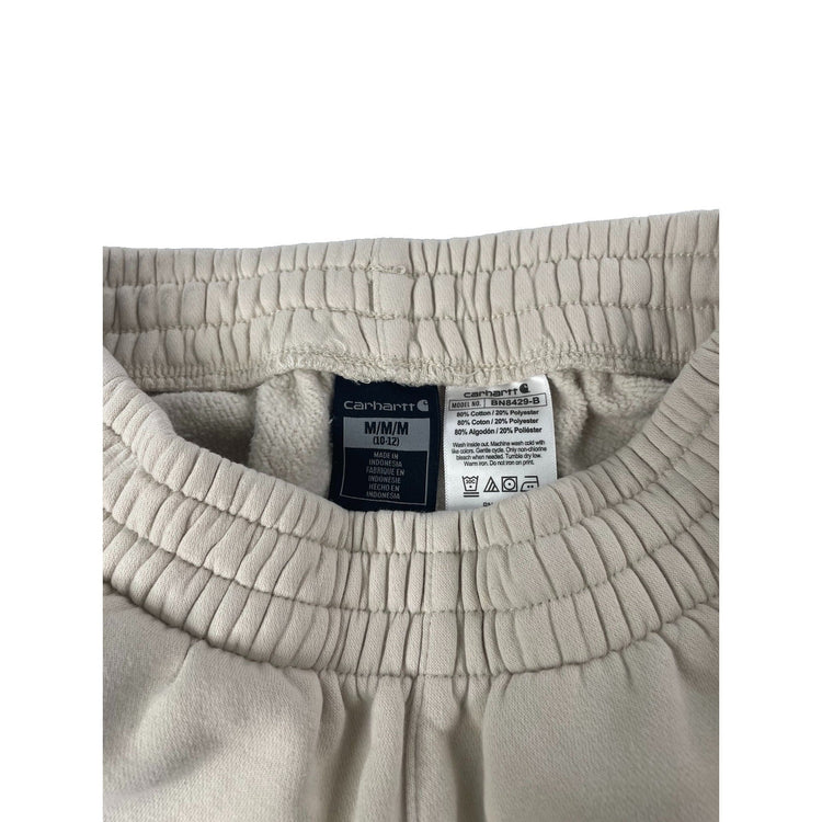 Carhartt Youth Cream Beige Big Logo Sweatpants Joggers Size Medium 10-12