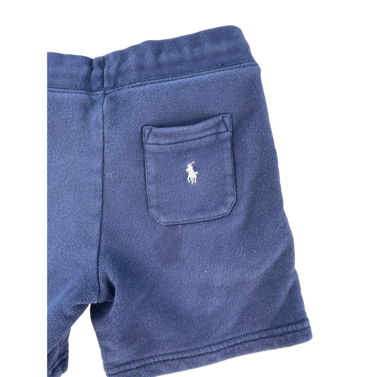 Boys Polo Ralph Lauren Navy Blue Fleece Sweat Shorts Casual Lounge Size 5