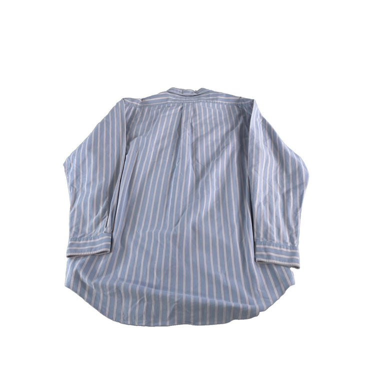 Mens Polo Ralph Lauren ‘Yarmouth’ Blue Striped Button Down Shirt Size 17-35