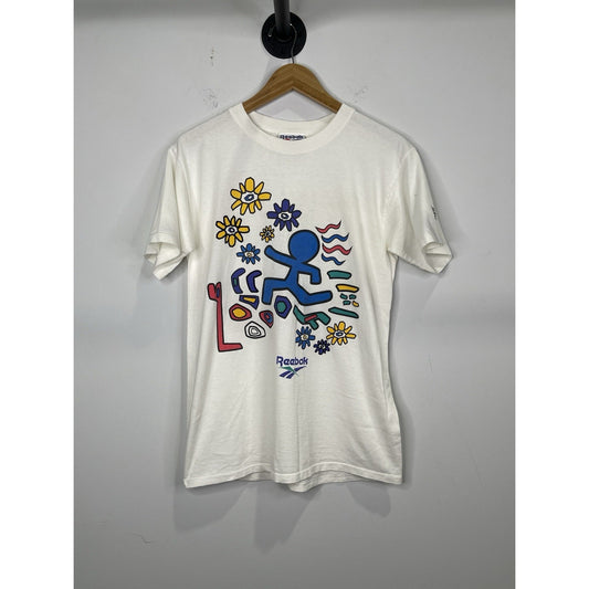 Vintage 90’s Keith Haring Reebok Colorful Art / Artist T Shirt Small