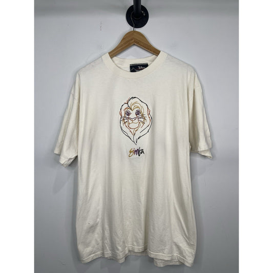 Vintage Disney Originals Lion King “Simba” White T-shirt Size L/XL