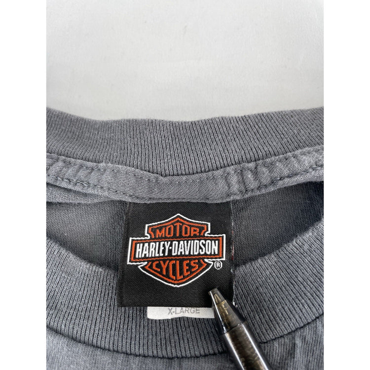 Mens Harley Davidson Gray Graphic Bartels Los Angeles, Ca Tee Size Xl