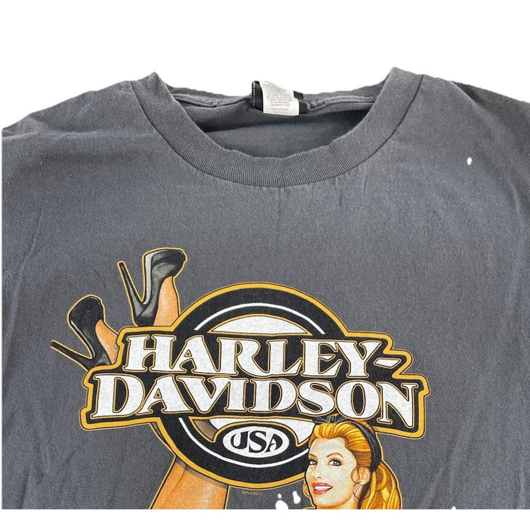Mens Harley Davidson Gray Graphic Bartels Los Angeles, Ca Tee Size Xl