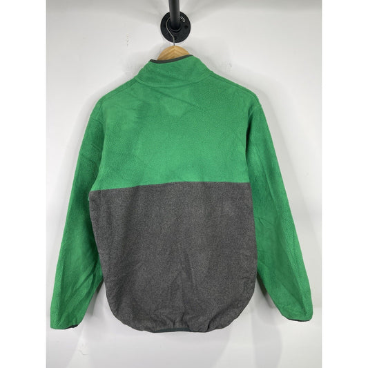 Patagonia Sweater mens Small green fleece Synchilla 1/4 snap pullover gray