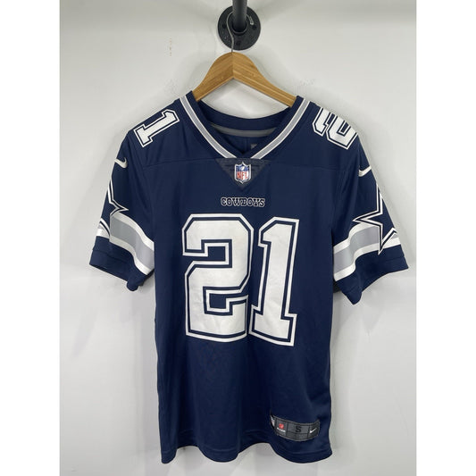 Ezekiel Elliott Dallas Cowboys NIKE NFL On Field Blue Jersey Men's SMALL
