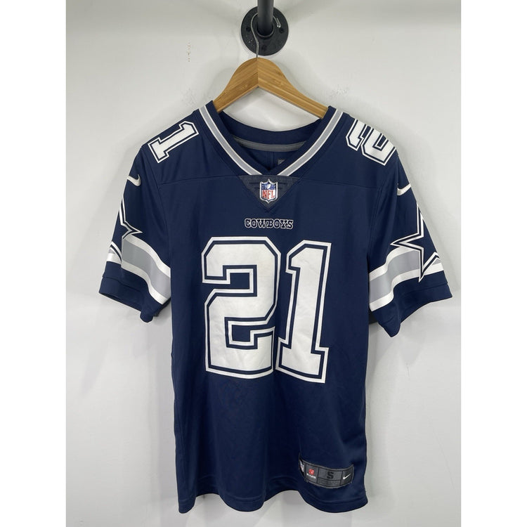 Ezekiel Elliott Dallas Cowboys NIKE NFL On Field Blue Jersey Men's SMALL