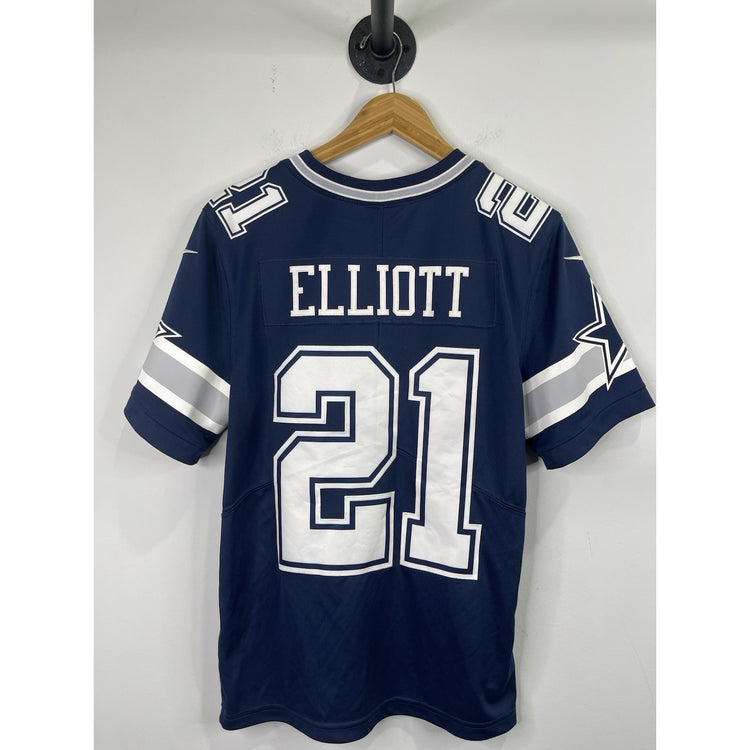 Ezekiel Elliott Dallas Cowboys NIKE NFL On Field Blue Jersey Men's SMALL