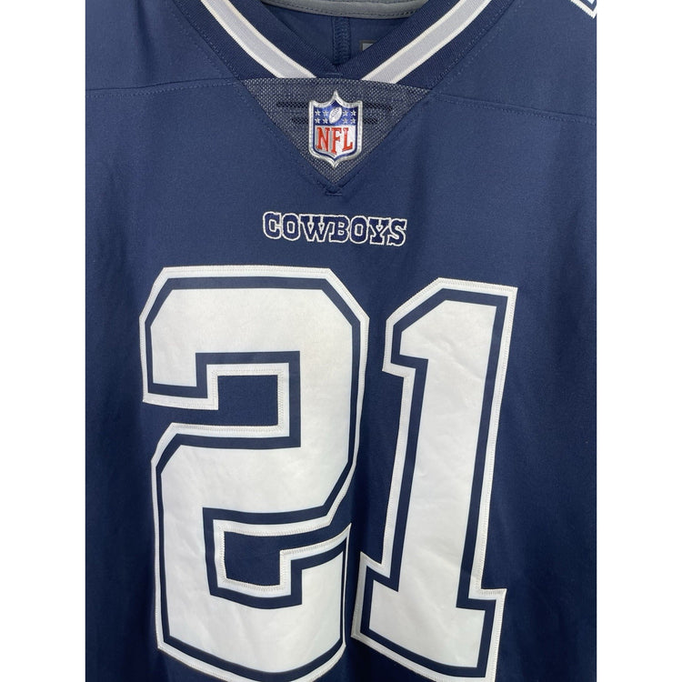Ezekiel Elliott Dallas Cowboys NIKE NFL On Field Blue Jersey Men's SMALL
