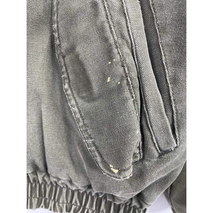 Vintage 90s Wrangler Outerwear Olive Green Plaid Lined Bomber Jacket Size Medium