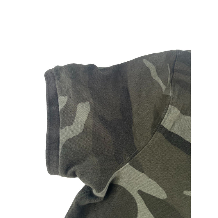 Mens Abercrombie & Fitch Green Camouflage Stretch Polo Shirt Size Large
