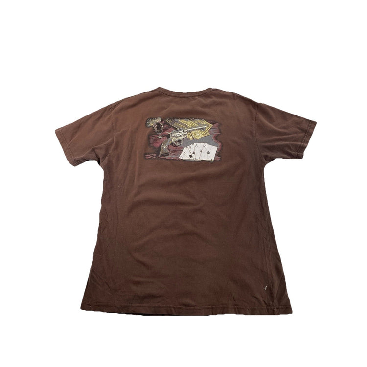 Mens Rough stock Panhandle Slim Brown Classic Tee Size XL