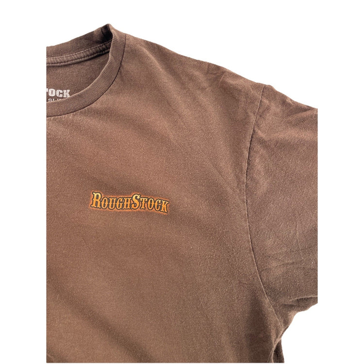 Mens Rough stock Panhandle Slim Brown Classic Tee Size XL