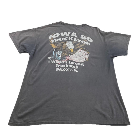 Men’s 90s Vintage Delta Spirit Of America Graphic Gray Tee Size Xl
