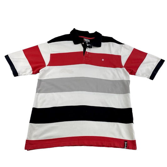 Mens 2000s Vintage South Pole Striped Multicolor Polo T Size Xl