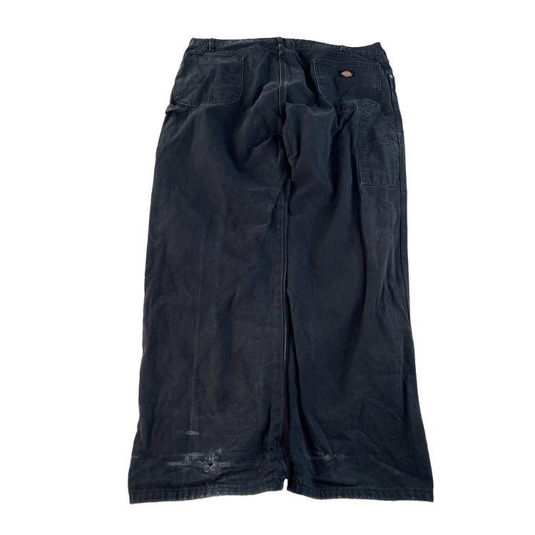 Men's Dickies Carpenter Pants Black Work Wear Size 42x32