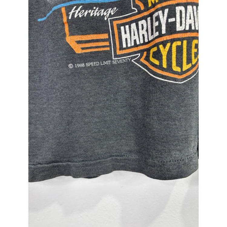 Vintage 1988 Harley Davidson “speed Limit Seventy” T-shirt Size L
