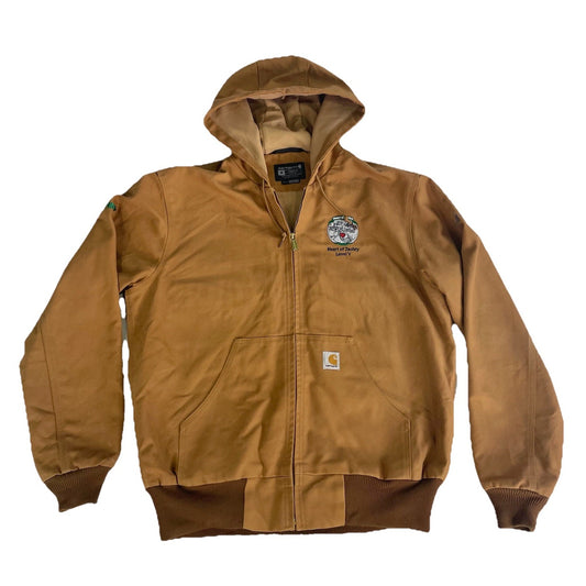 Mens Carhartt Brown Thermal Lined Duck Active Jacket Size M