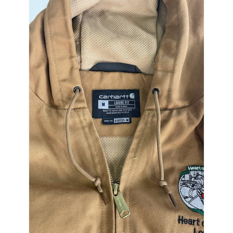 Mens Carhartt Brown Thermal Lined Duck Active Jacket Size M