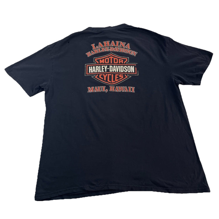 Mens Harley Davidson Motorcycle Black Graphic T-Shirt Size XL