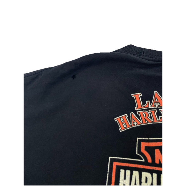 Mens Harley Davidson Motorcycle Black Graphic T-Shirt Size XL