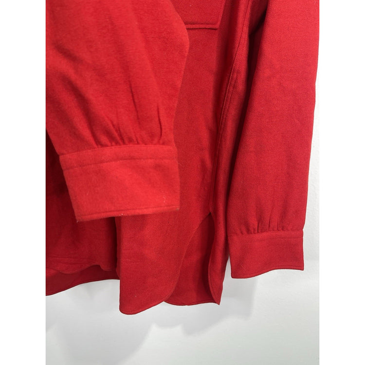 Men’s Red Vintage Pendleton Wool Button Up Shirt Sz Medium