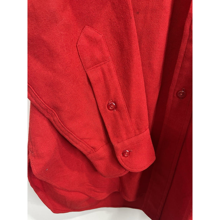 Men’s Red Vintage Pendleton Wool Button Up Shirt Sz Medium