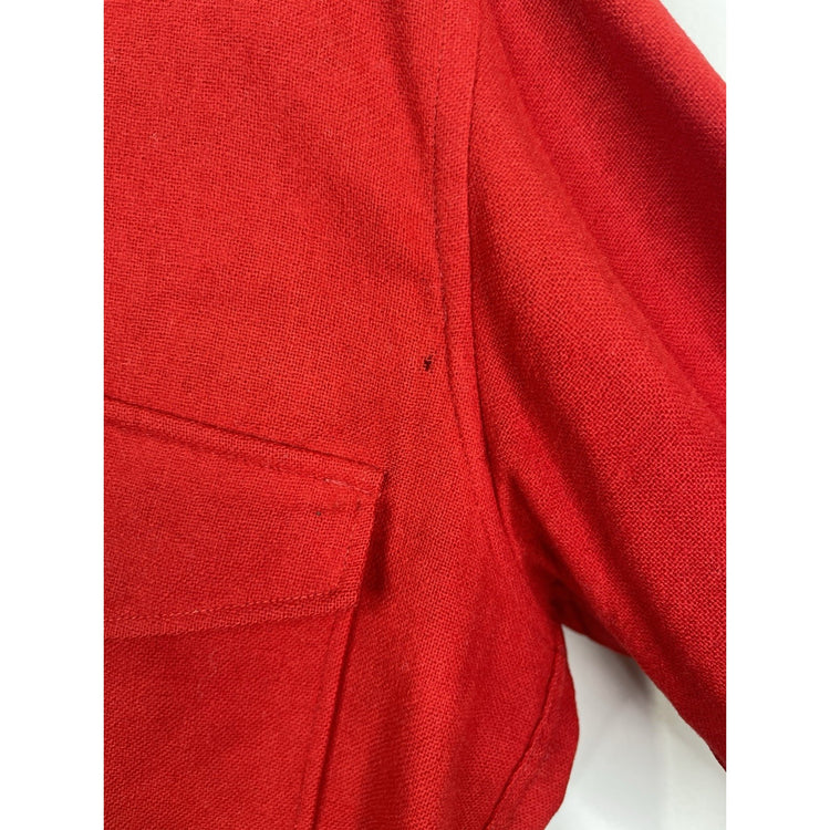 Men’s Red Vintage Pendleton Wool Button Up Shirt Sz Medium