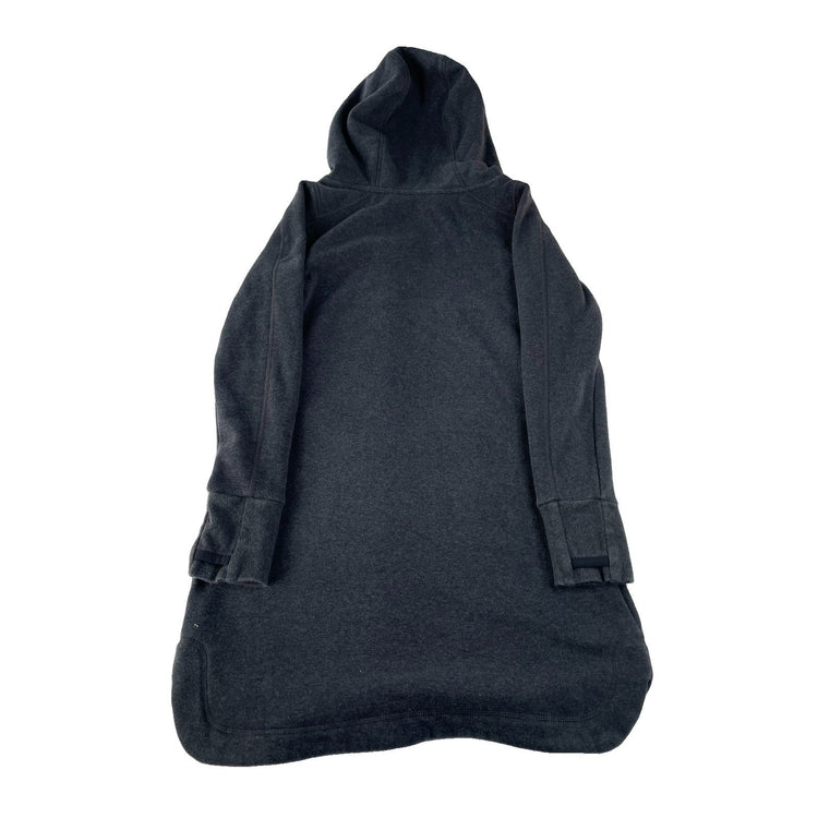 Womens Athleta Gray Fleece Lined Hooded Tunic Sweatshirt Size S
