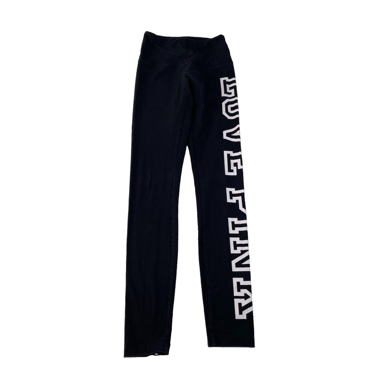Womens Victoria's Secret PINK Black Logo Leggings Size XS