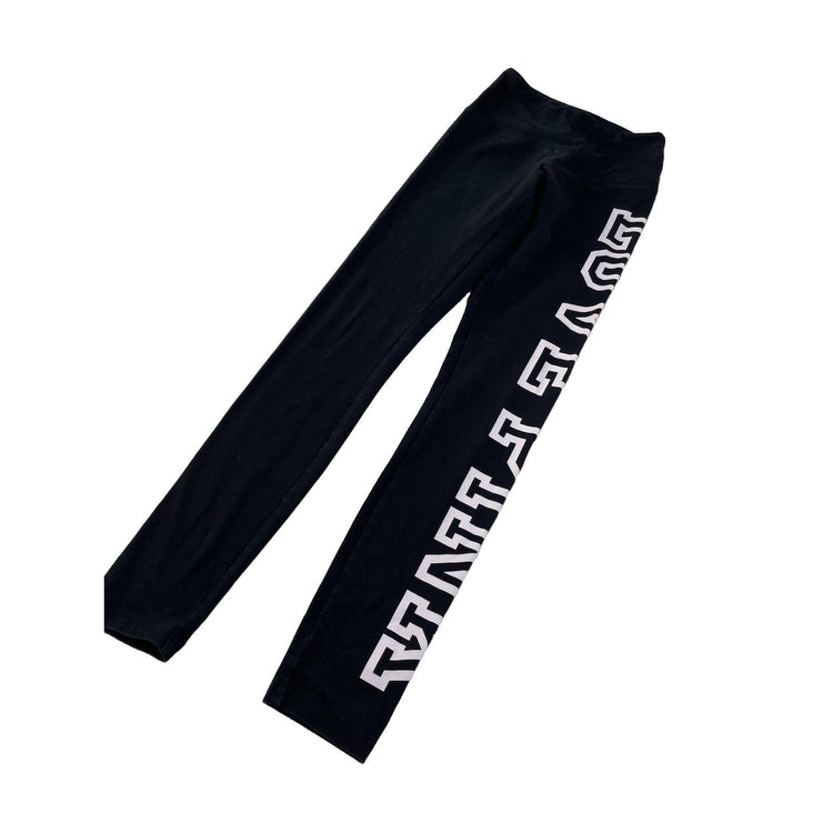 Womens Victoria's Secret PINK Black Logo Leggings Size XS