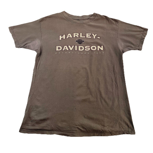 Mens Harley Davidson Gray-Greenish Basic T-Shirt Size M