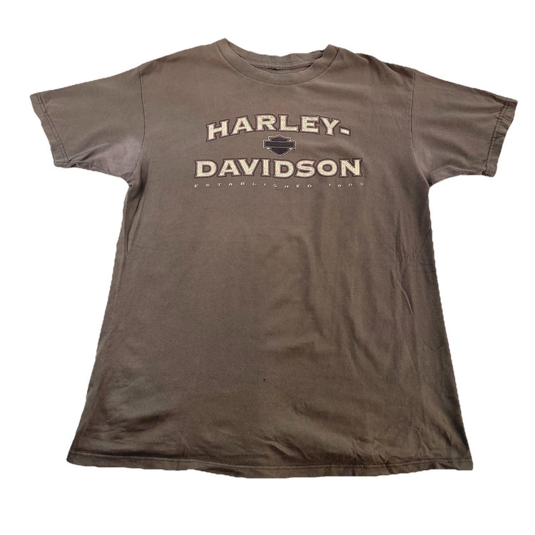 Mens Harley Davidson Gray-Greenish Basic T-Shirt Size M