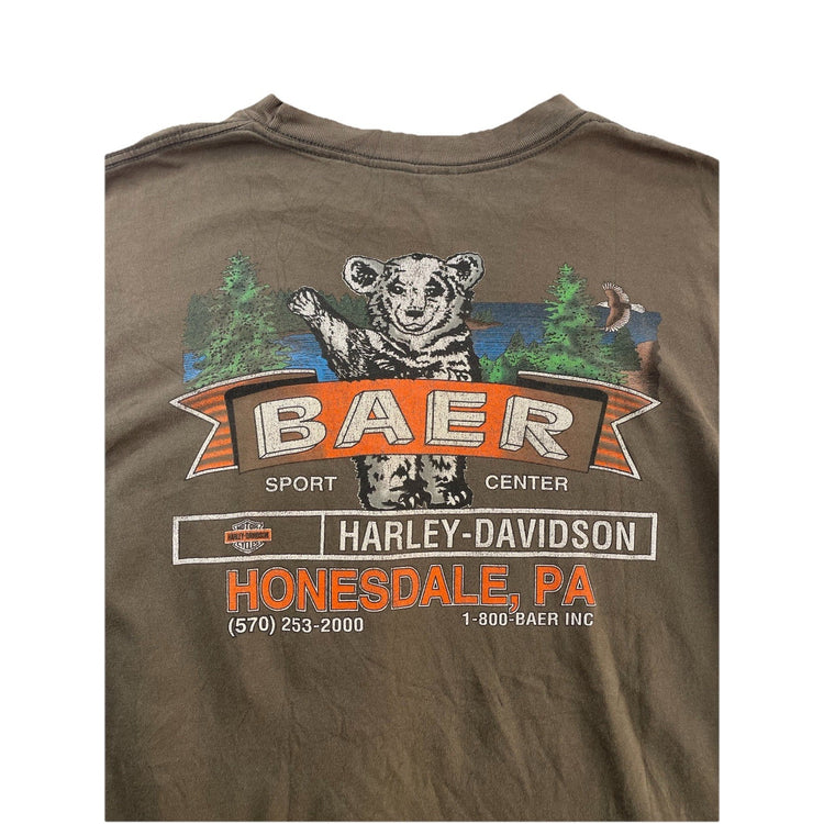 Mens Harley Davidson Gray-Greenish Basic T-Shirt Size M