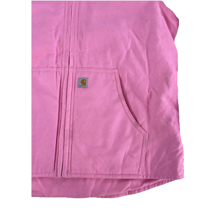 Girls Carhartt Pink Full-Zip Sherpa Lined Coat Size L