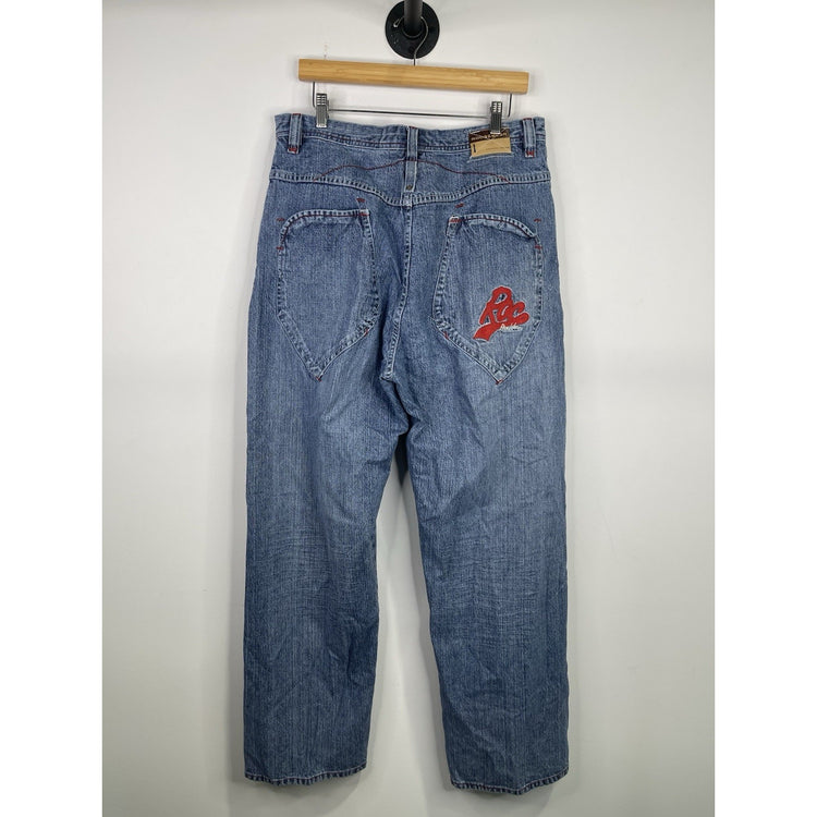 Mens Y2k Roca Wear Denim Jeans 36x34