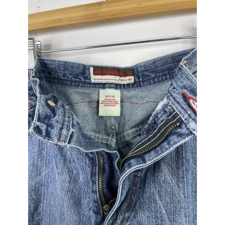 Mens Y2k Roca Wear Denim Jeans 36x34