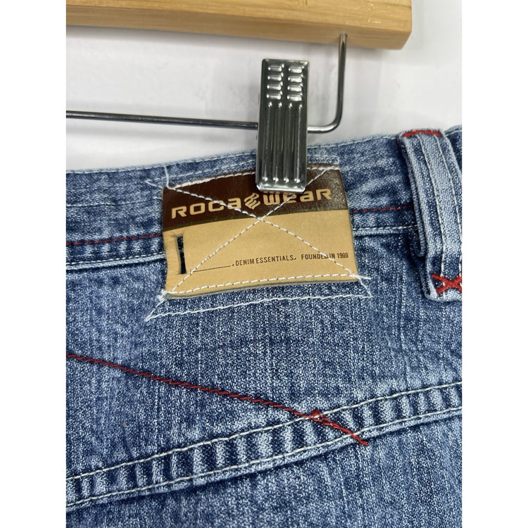 Mens Y2k Roca Wear Denim Jeans 36x34