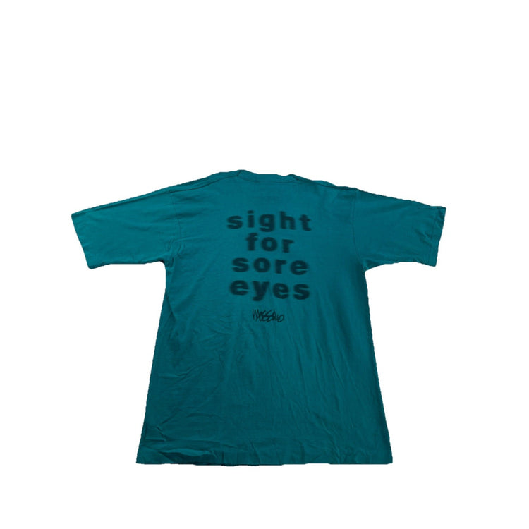 Mens 90s Vintage Mossimo Teal Tee Size L