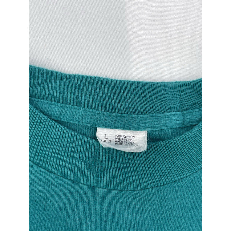 Mens 90s Vintage Mossimo Teal Tee Size L