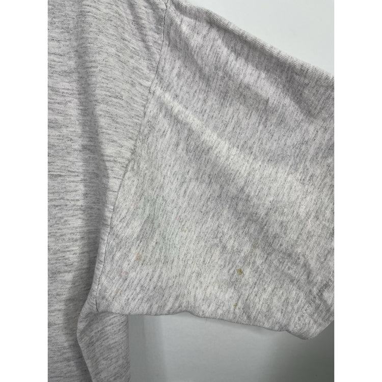 Vintage Mens “The Puck Stops Here” Blazers Hockey Grey T-shirt Size L